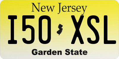 NJ license plate I50XSL