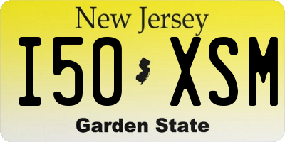 NJ license plate I50XSM