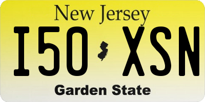 NJ license plate I50XSN