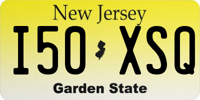 NJ license plate I50XSQ