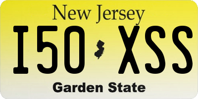 NJ license plate I50XSS