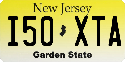 NJ license plate I50XTA