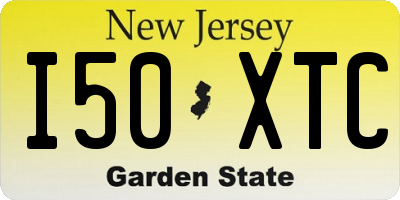 NJ license plate I50XTC
