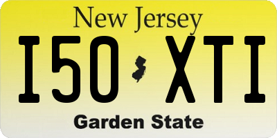 NJ license plate I50XTI