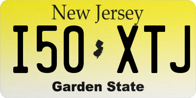 NJ license plate I50XTJ