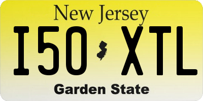 NJ license plate I50XTL