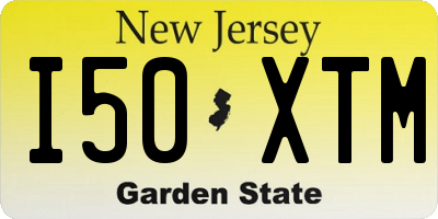 NJ license plate I50XTM
