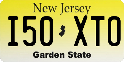 NJ license plate I50XTO