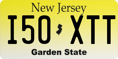 NJ license plate I50XTT