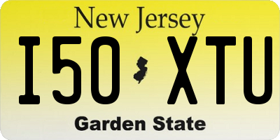 NJ license plate I50XTU