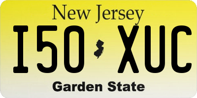 NJ license plate I50XUC