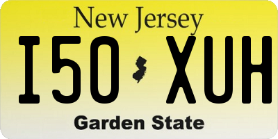 NJ license plate I50XUH