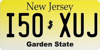 NJ license plate I50XUJ