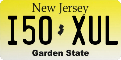 NJ license plate I50XUL