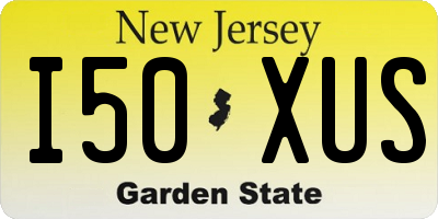 NJ license plate I50XUS