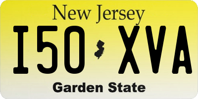 NJ license plate I50XVA