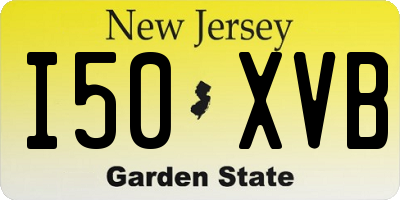 NJ license plate I50XVB