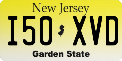 NJ license plate I50XVD