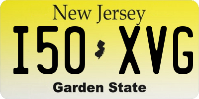 NJ license plate I50XVG
