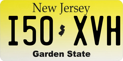 NJ license plate I50XVH