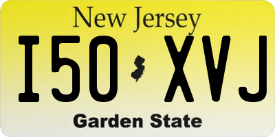 NJ license plate I50XVJ