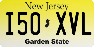 NJ license plate I50XVL