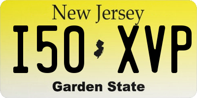 NJ license plate I50XVP