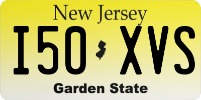 NJ license plate I50XVS