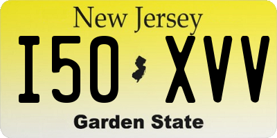 NJ license plate I50XVV