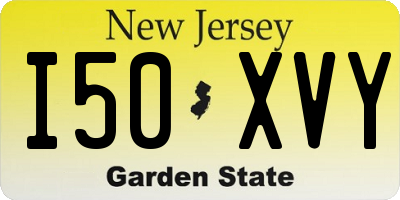 NJ license plate I50XVY