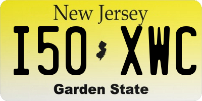 NJ license plate I50XWC