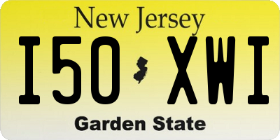 NJ license plate I50XWI