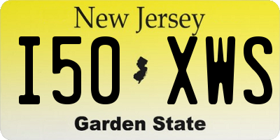 NJ license plate I50XWS