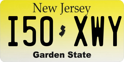 NJ license plate I50XWY