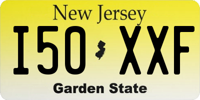 NJ license plate I50XXF