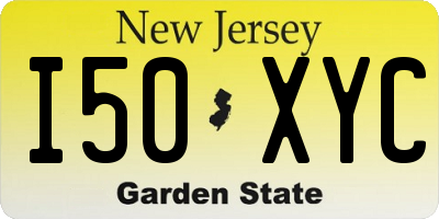NJ license plate I50XYC