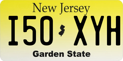NJ license plate I50XYH