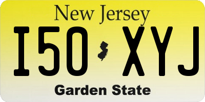 NJ license plate I50XYJ