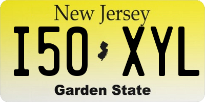 NJ license plate I50XYL