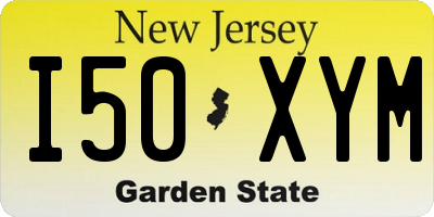 NJ license plate I50XYM