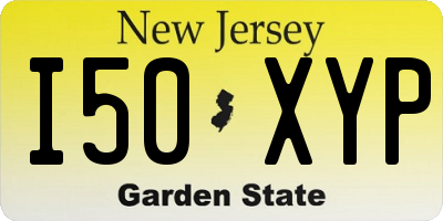 NJ license plate I50XYP