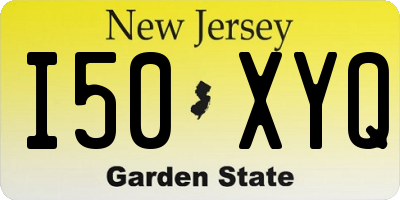 NJ license plate I50XYQ