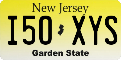 NJ license plate I50XYS