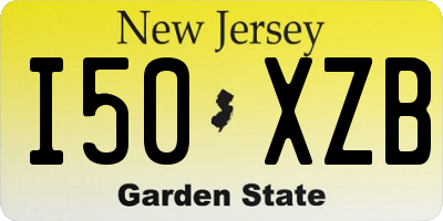 NJ license plate I50XZB