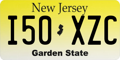 NJ license plate I50XZC