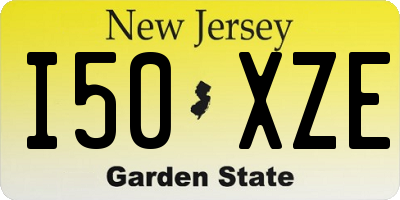 NJ license plate I50XZE
