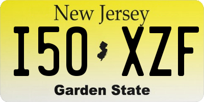 NJ license plate I50XZF