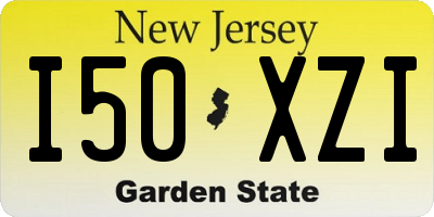 NJ license plate I50XZI
