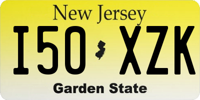 NJ license plate I50XZK