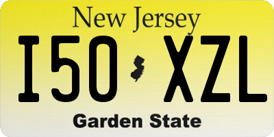 NJ license plate I50XZL